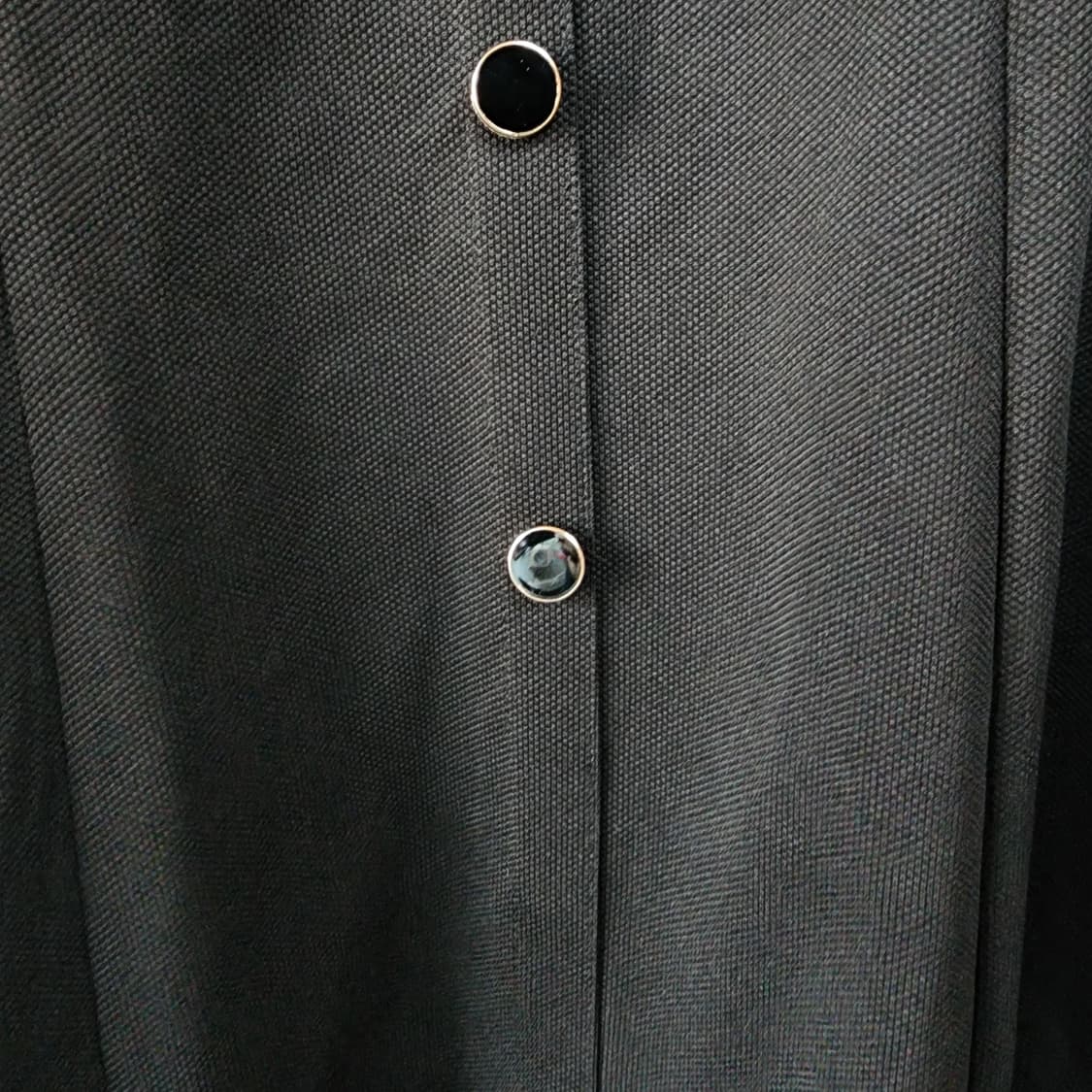 쉬폰 배색 리본레이어드 블랙 원피스 상품이미지3