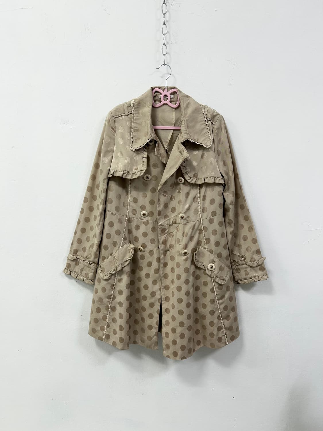 [AXES FEMME] 엑시즈팜 라떼갸루 도트 레이스 코트 상품이미지4