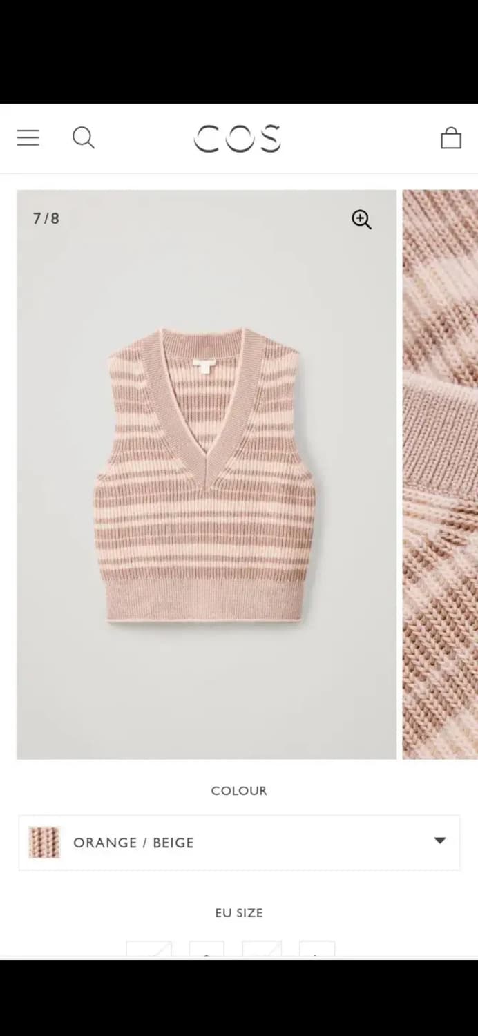 (새상품) COS 코스 스트라이프 니트 베스트 조끼 XS 상품이미지1