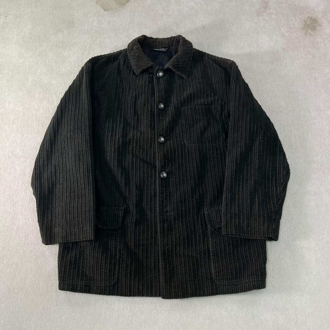 105 베르사체 00s 코듀로이 벨벳 챠콜 셔츠자켓   상품이미지1