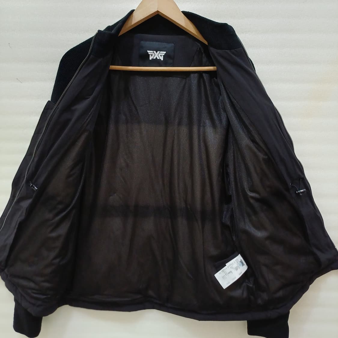 매장판 PXG 골프 방풍 패딩 자켓 니트 배색 여성 L 편한스윙 사랑봉봉 상품이미지4