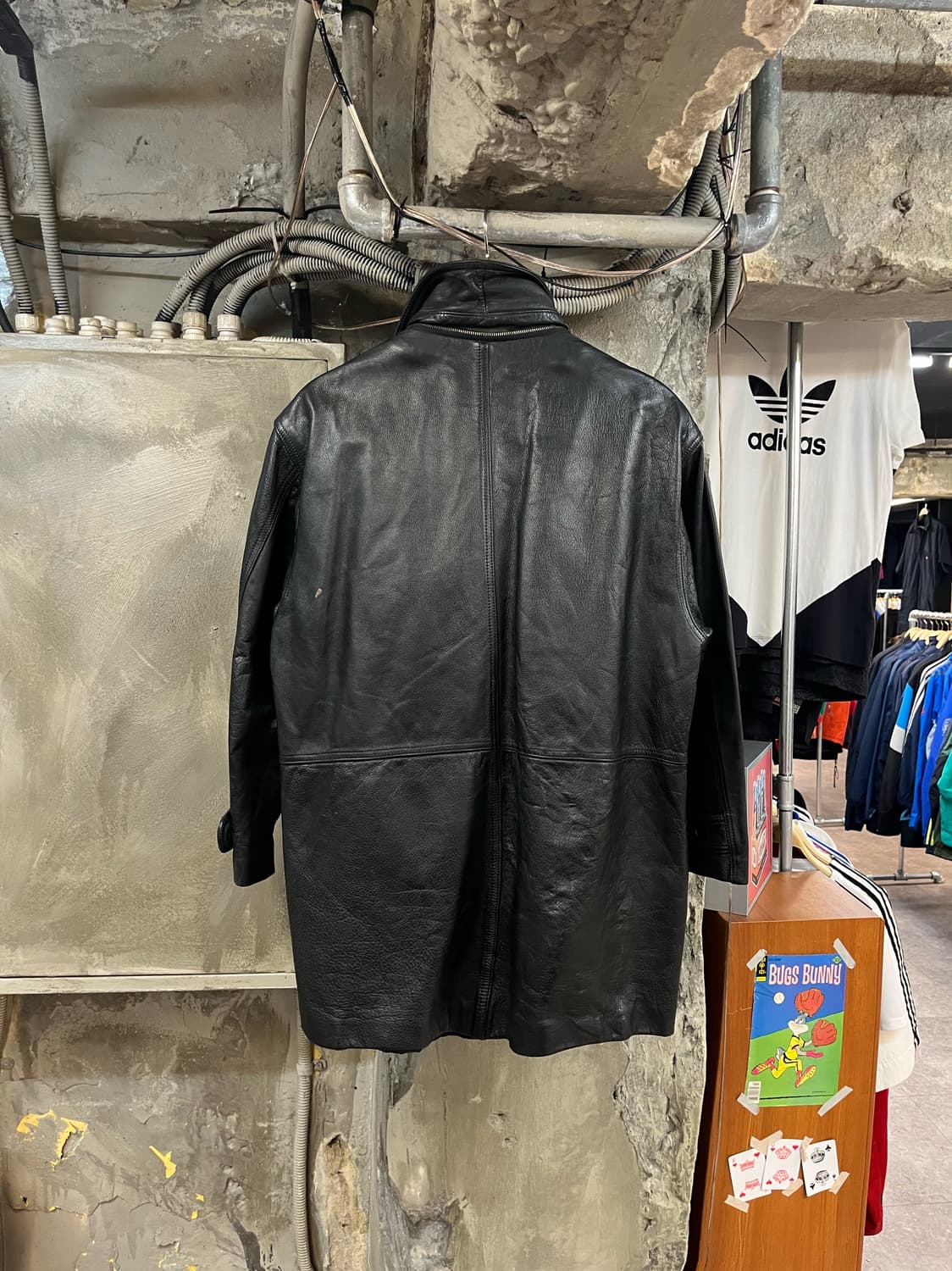 빈티지 소가죽 레더 자켓 블랙 #csz2866 상품이미지2