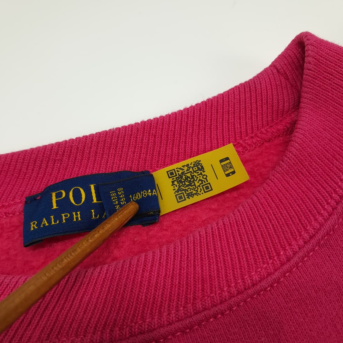 CN655W S 폴로 랄프로렌 QR 핑크 기모 스웻 맨투맨 상품이미지5