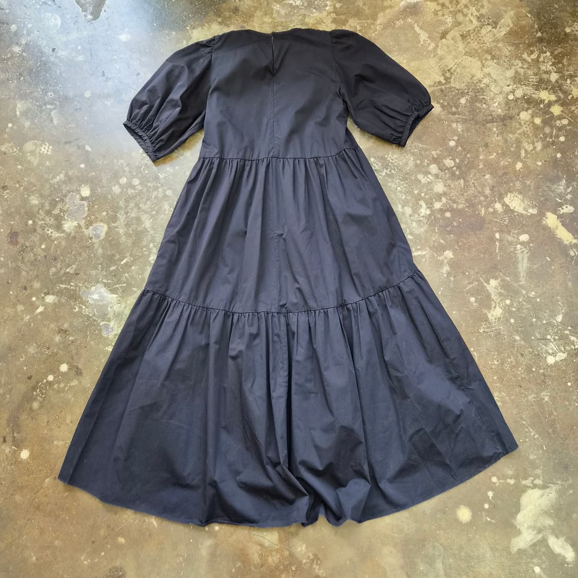 S) ZARA 자라 벌룬소매 블랙 롱 플레어 원피스 상품이미지6