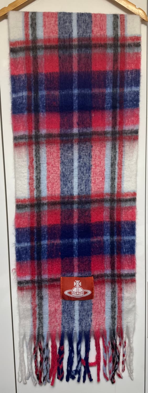 비비안웨스트우드 알파카모헤어울체크 머플러남여공용 상품이미지3