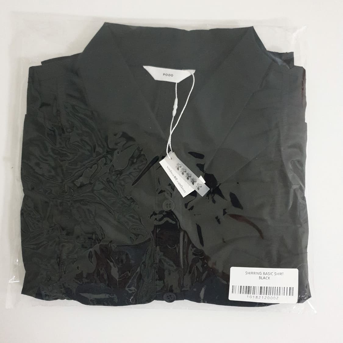 우화 SHIRRING BASIC SHIRT 셔츠 블라우스 블랙 검정 상품이미지1