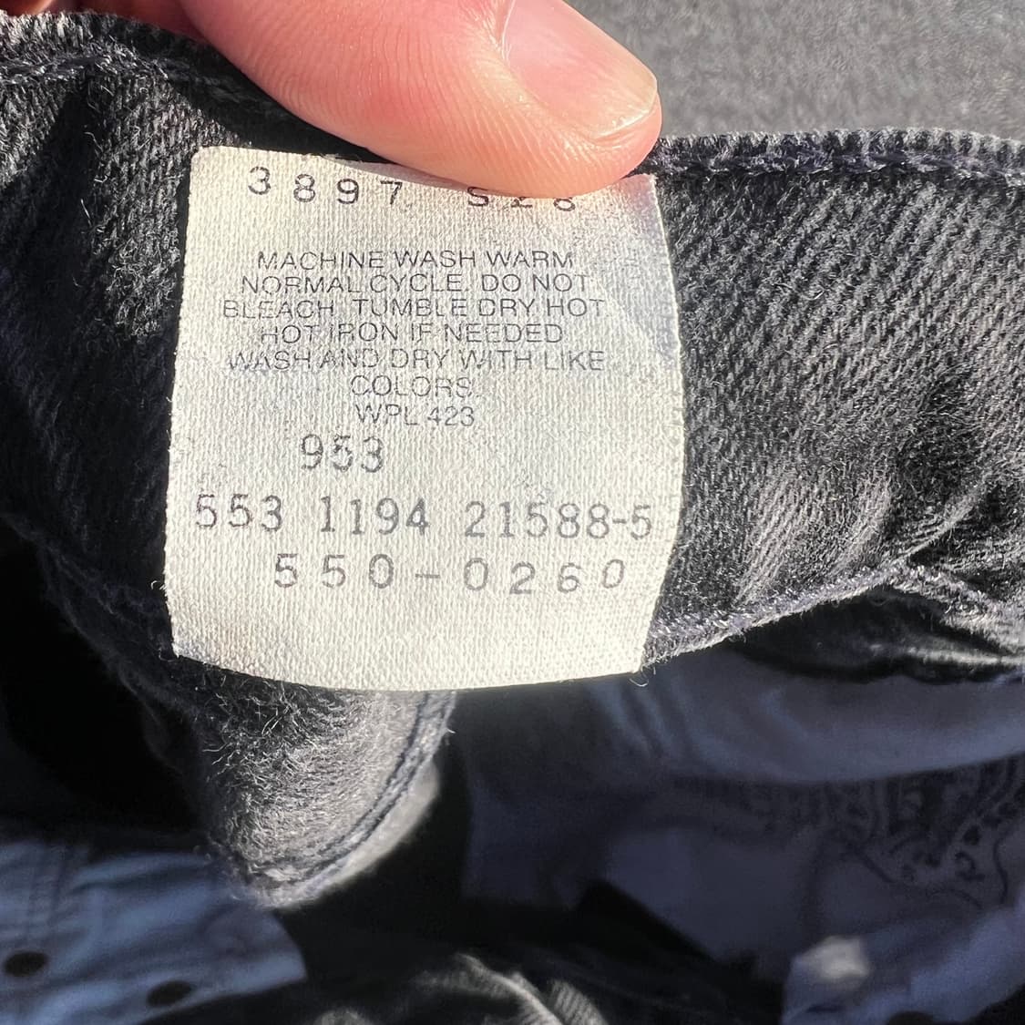 90’s 리바이스 550 블랙 상품이미지8