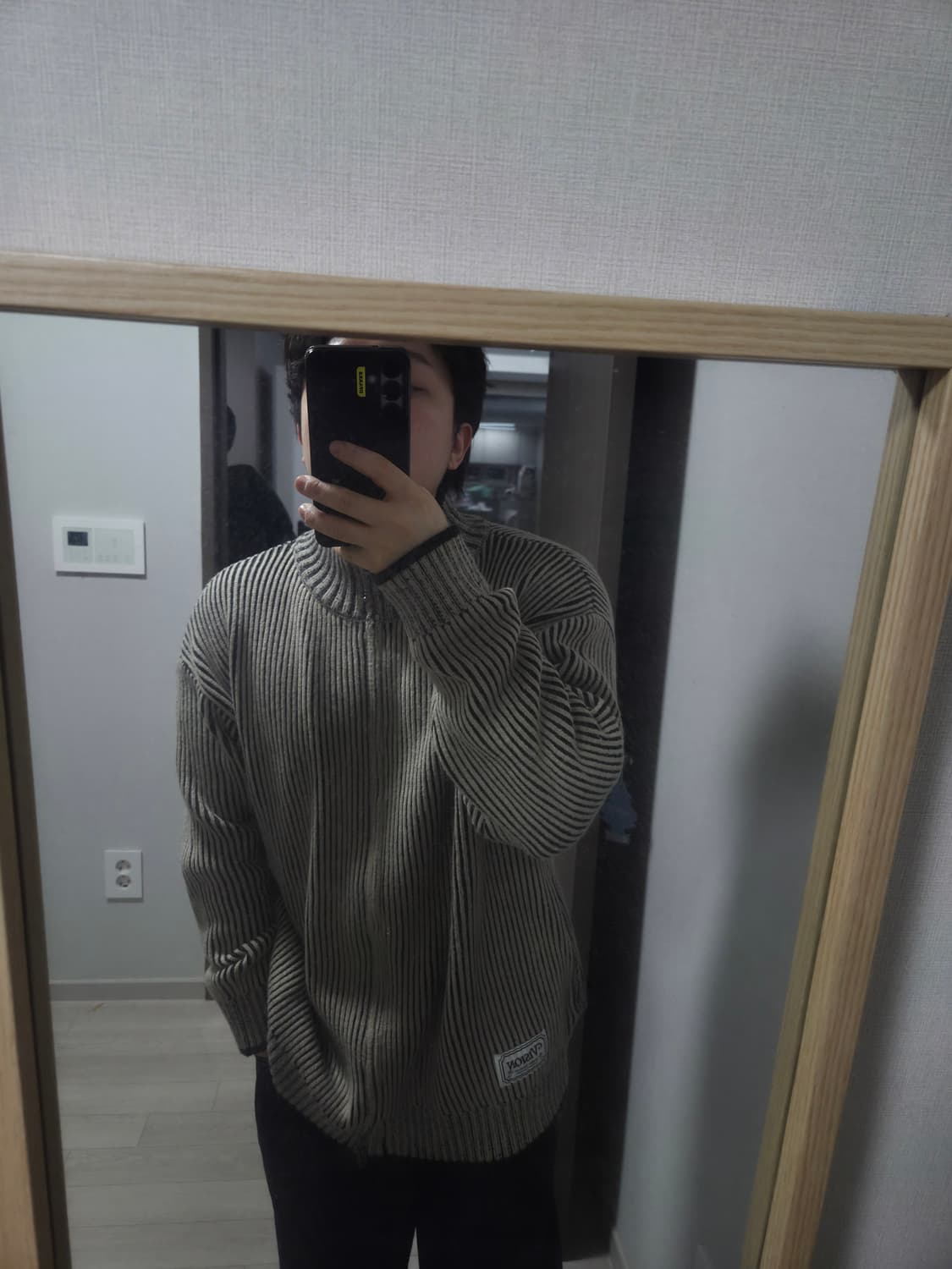 비전스트릿웨어 워셔블 투톤집업 L  1회착 상품이미지1