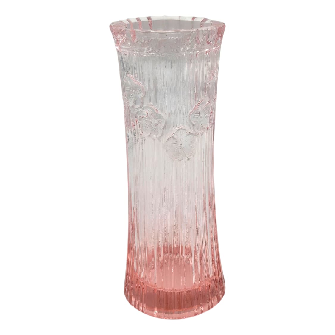 80s 이와사와 플리츠 꽃잎 핑크 기둥 꽃병 상품이미지1