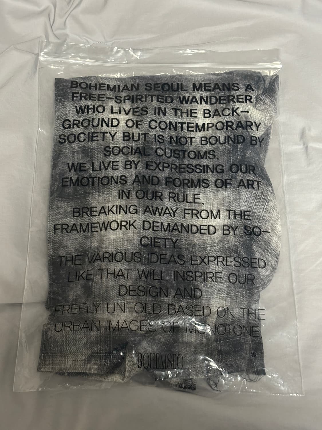 택o) 보헤미안서울 랩 언발란스 체크 셔츠 상품이미지5