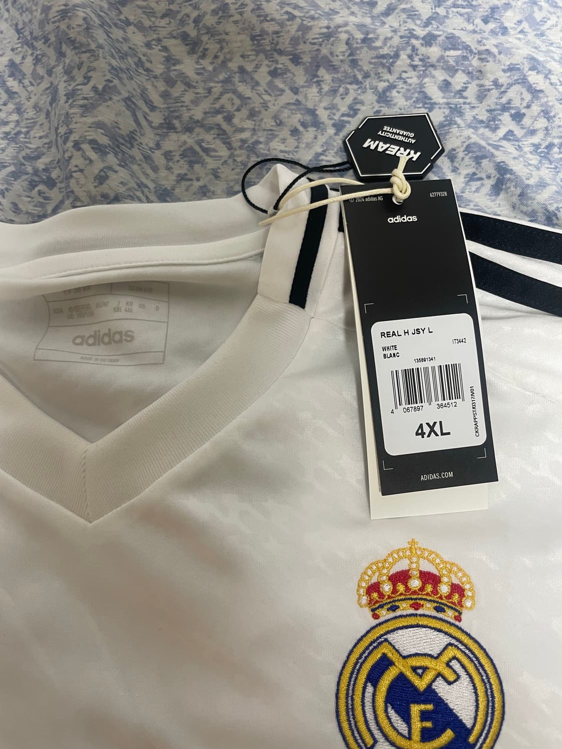(4XL) 아디다스 레알마드리드 24/25 롱슬리브 화이트 상품이미지4