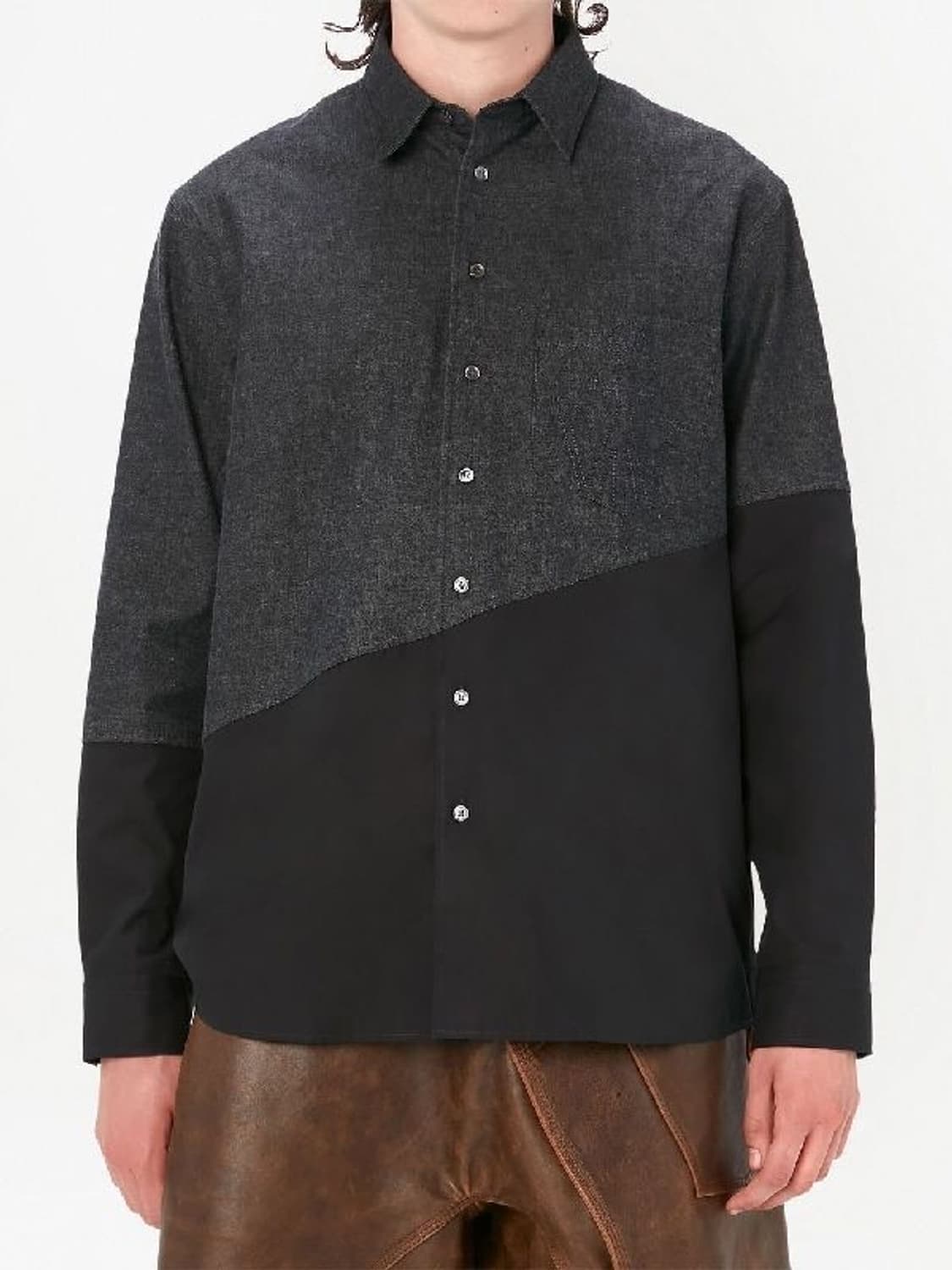 jw anderson 바이컬러 패치워크 셔츠 상품이미지2