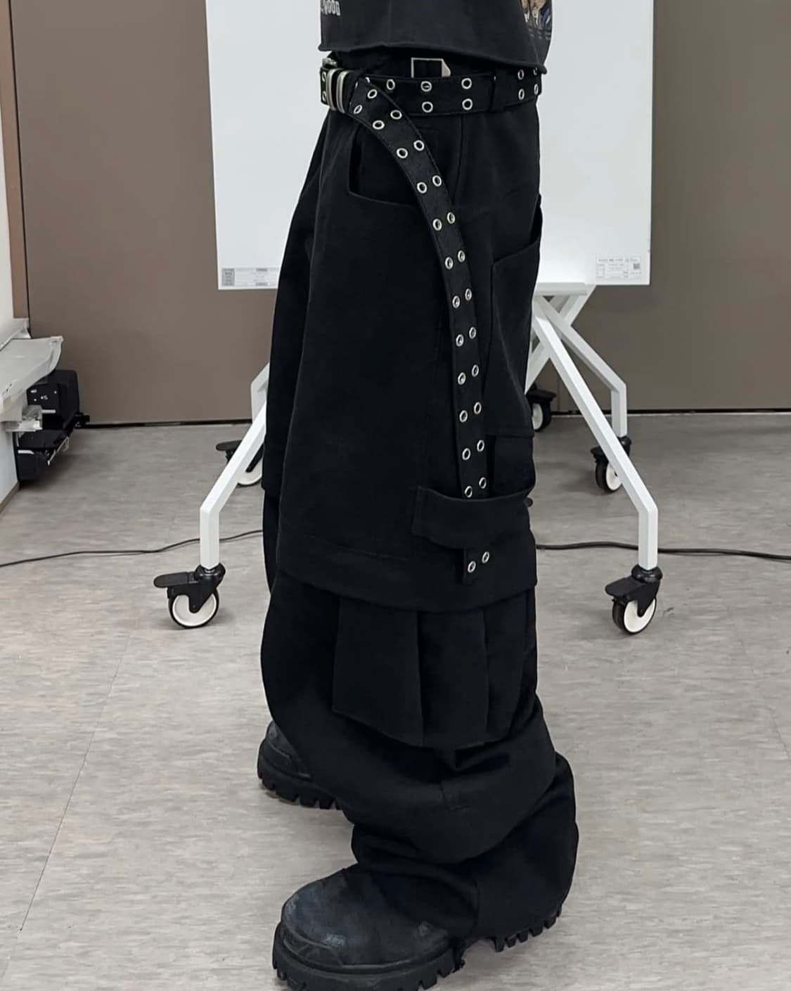 카미엔 타이탄 배기 팬츠 블랙 os 상품이미지7