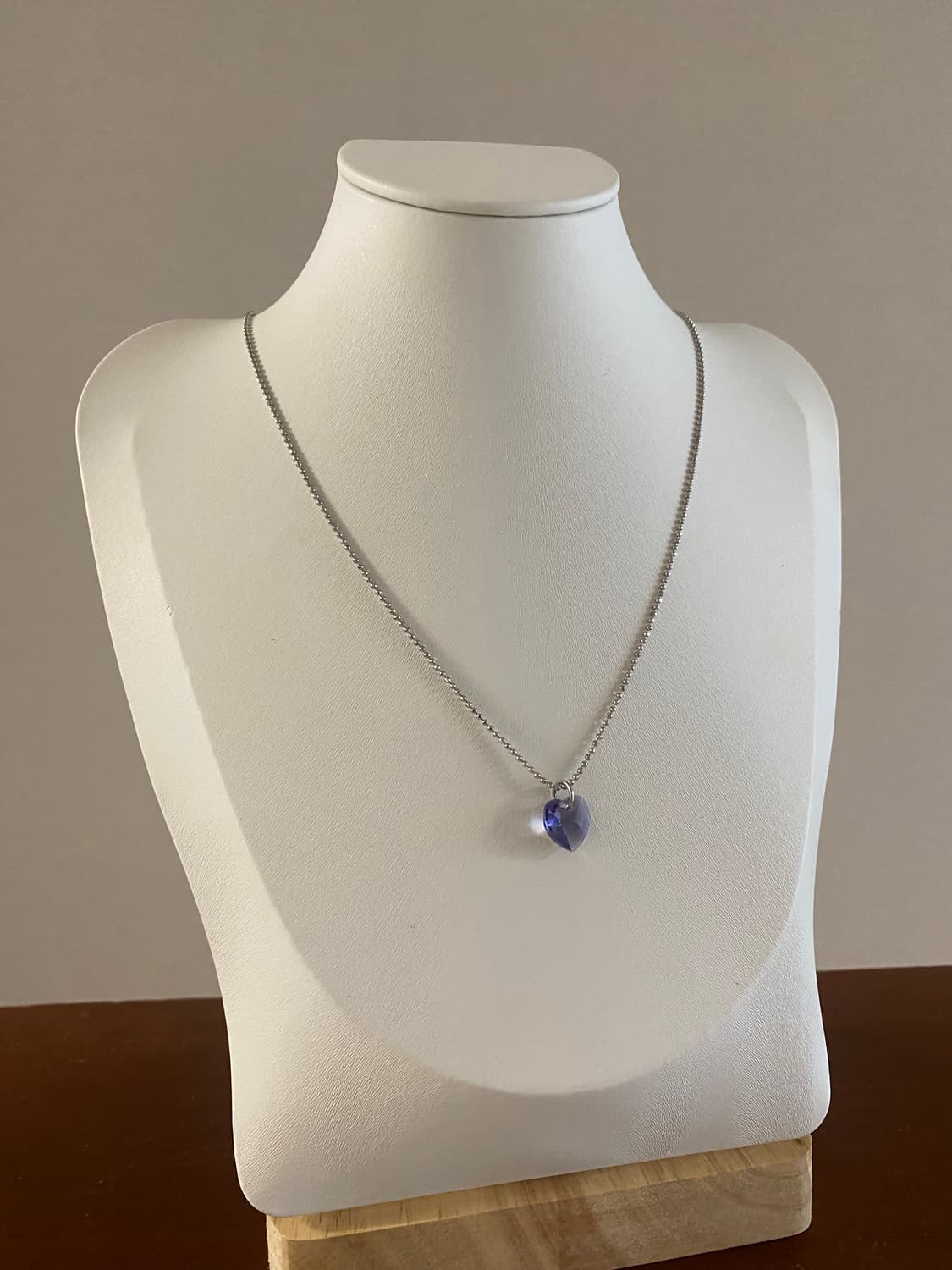 하트 크리스탈 퍼플 목걸이  상품이미지3