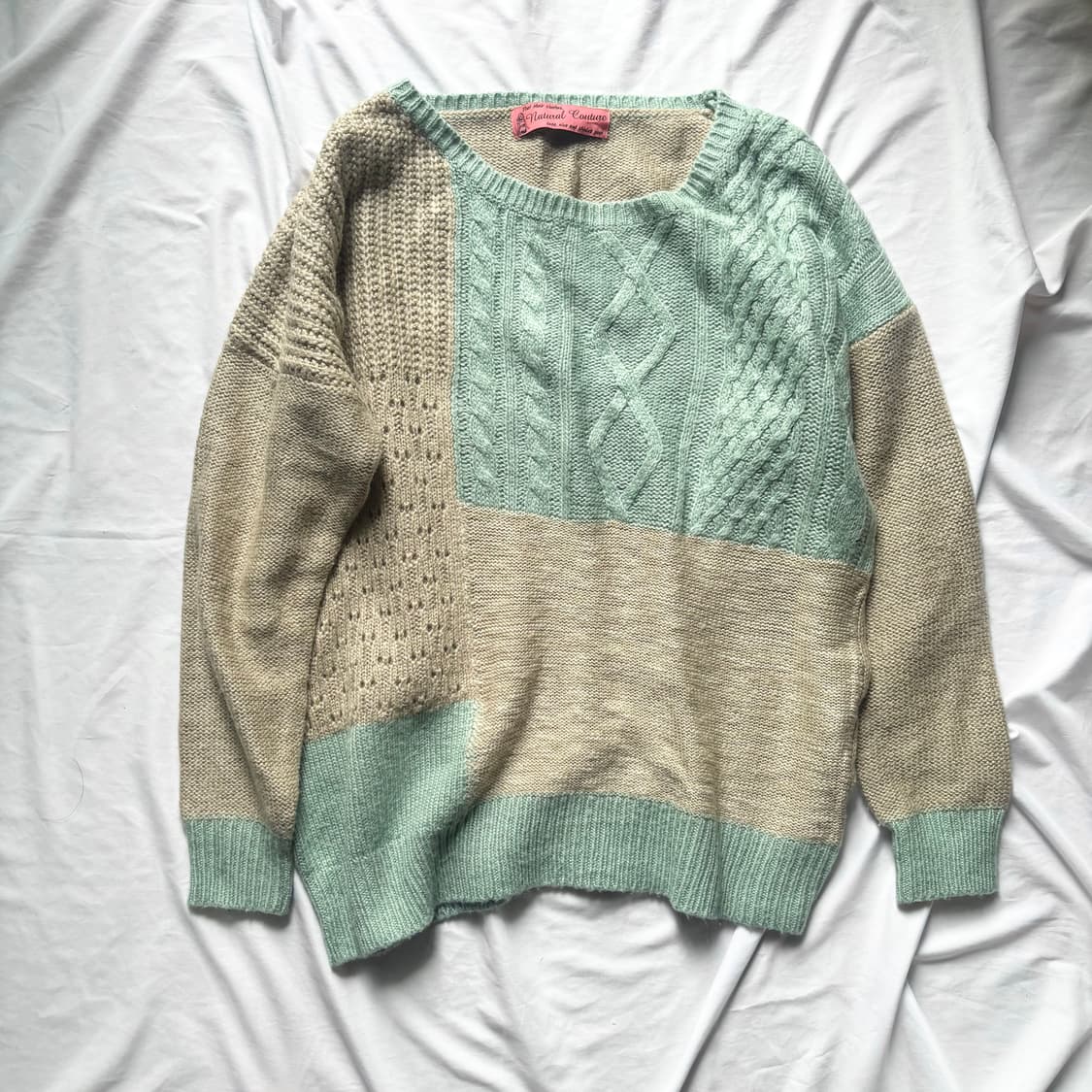 빈티지 하구미 모리 민트 니트 상품이미지1