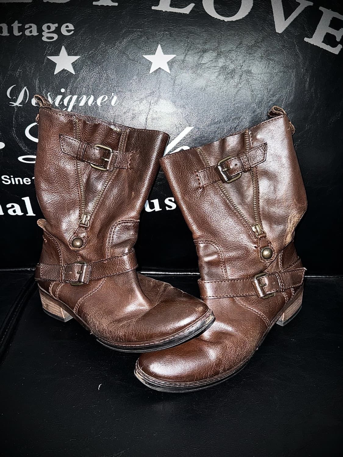 00s brown leather boots 상품이미지2
