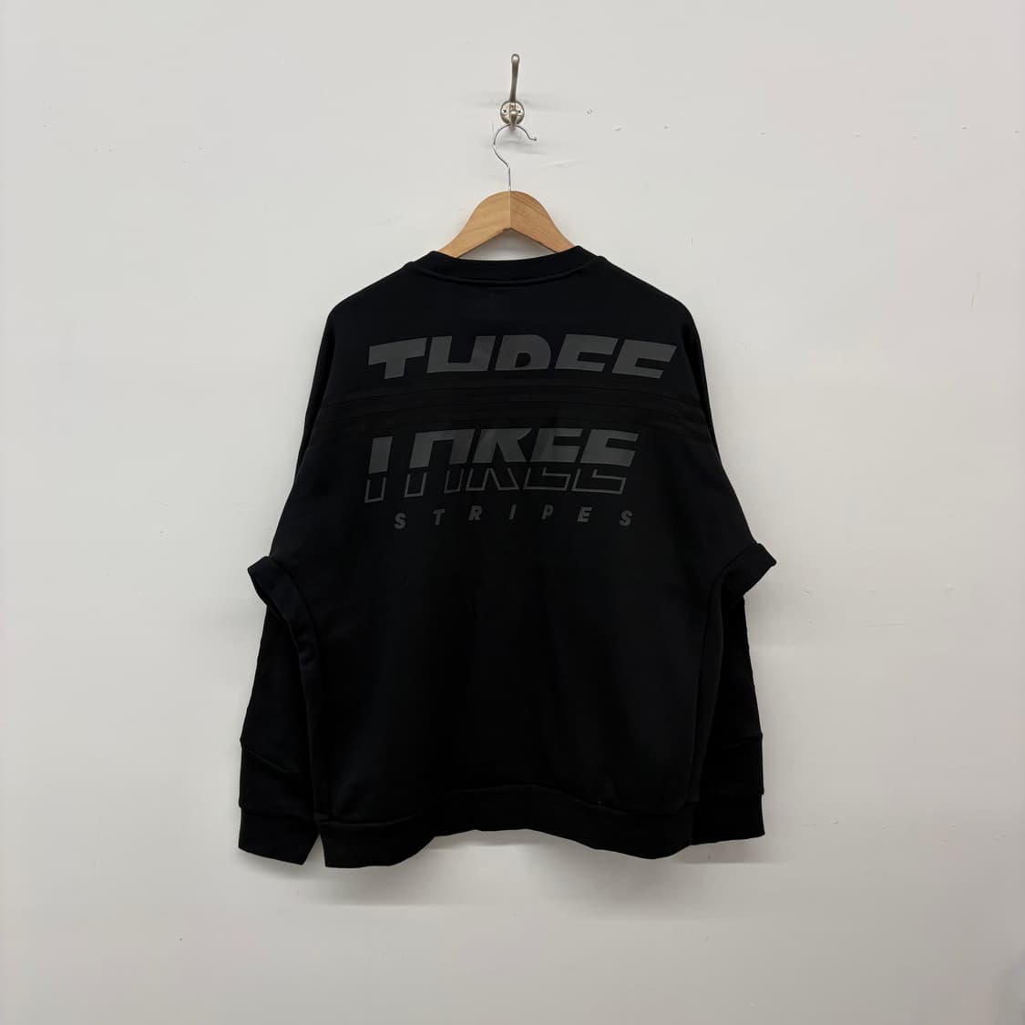 아디다스 블랙 기모 맨투맨 티셔츠 남XL 상품이미지5