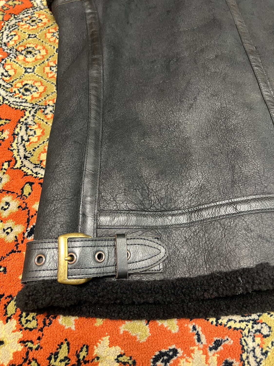 [M] 폴로 랄프로렌 B-3 리얼레더 베스트 블랙 상품이미지7