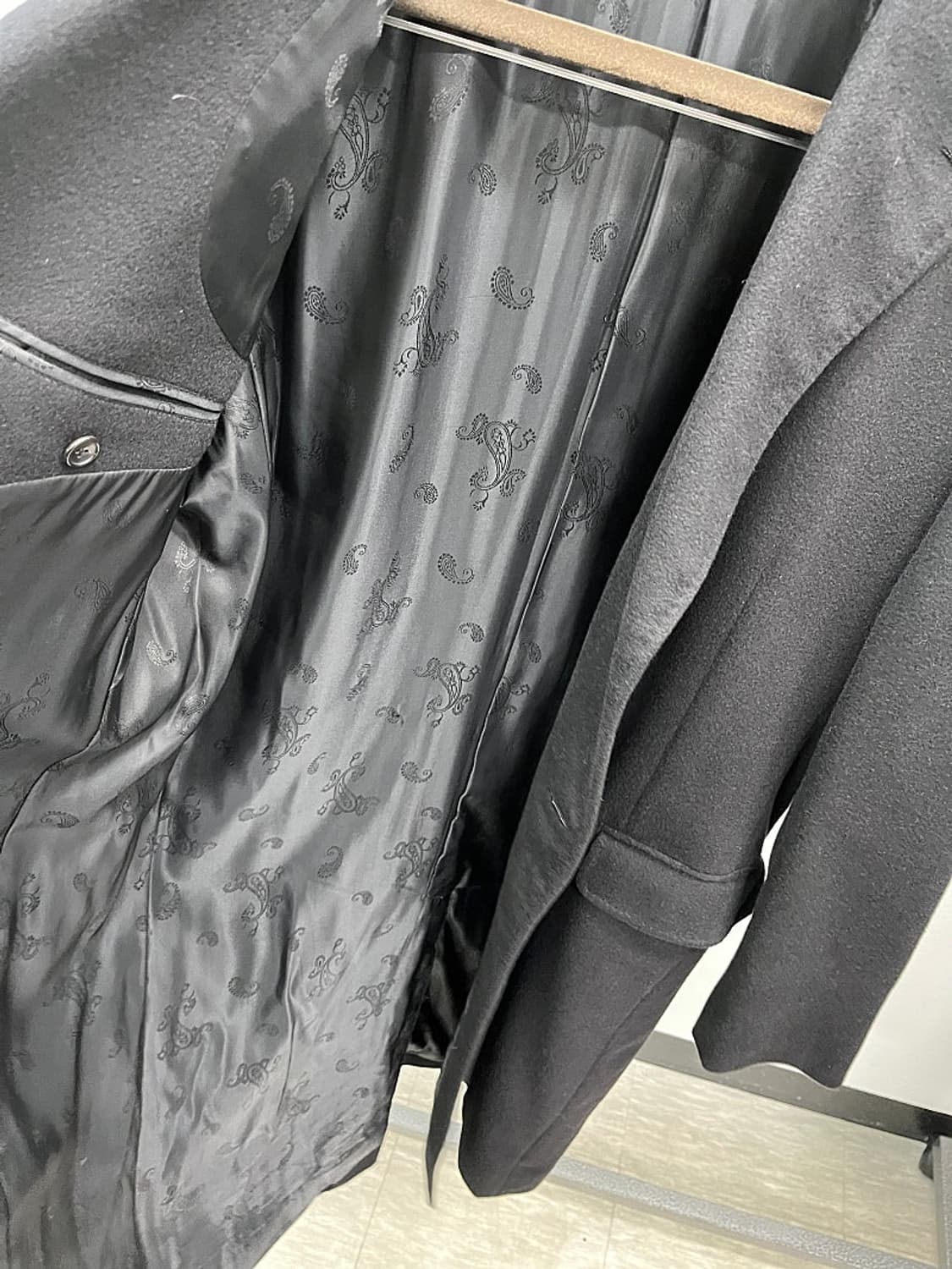 100-105) 로로피아나 원단 캐시미어100% 코트  상품이미지6