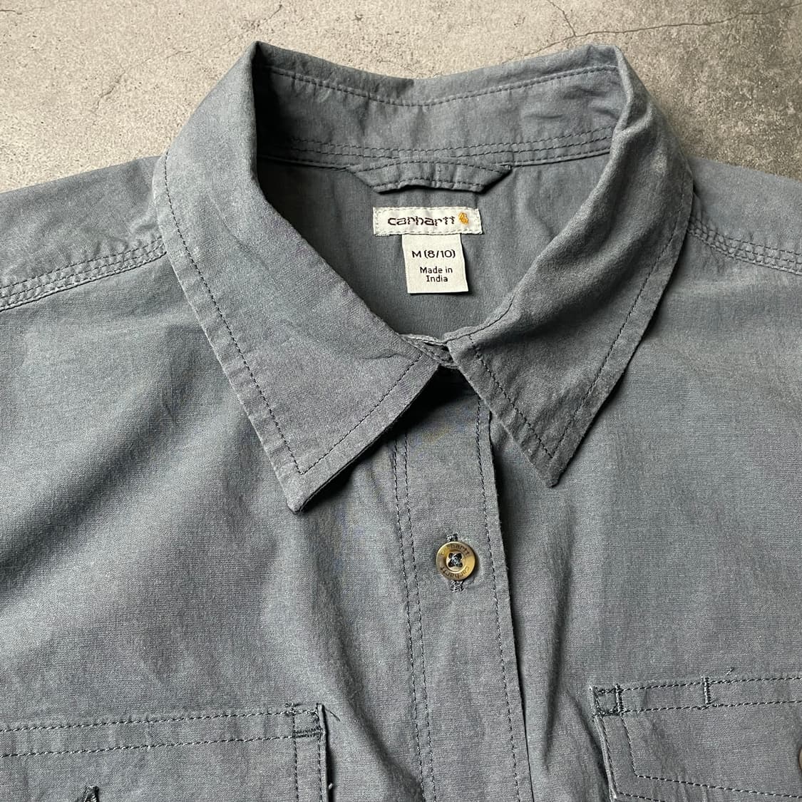 CARHARTT 칼하트 블루그레이 플랩포켓 워크셔츠 A00939 상품이미지2
