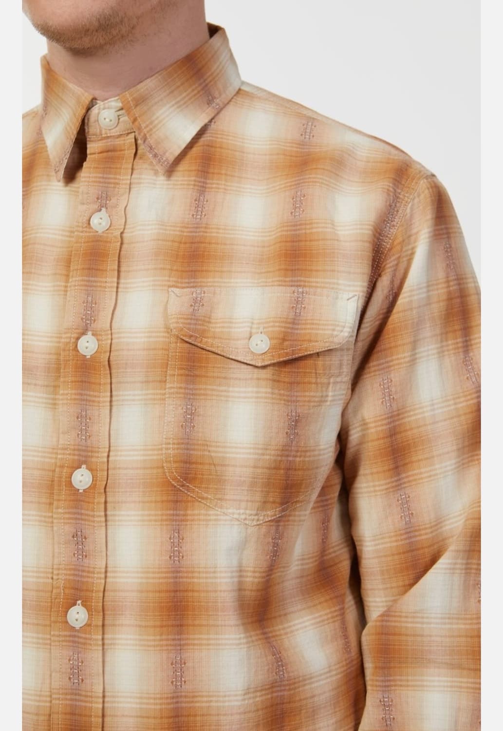 RRL 더블알엘 옴브레 체크 셔츠 M 상품이미지3