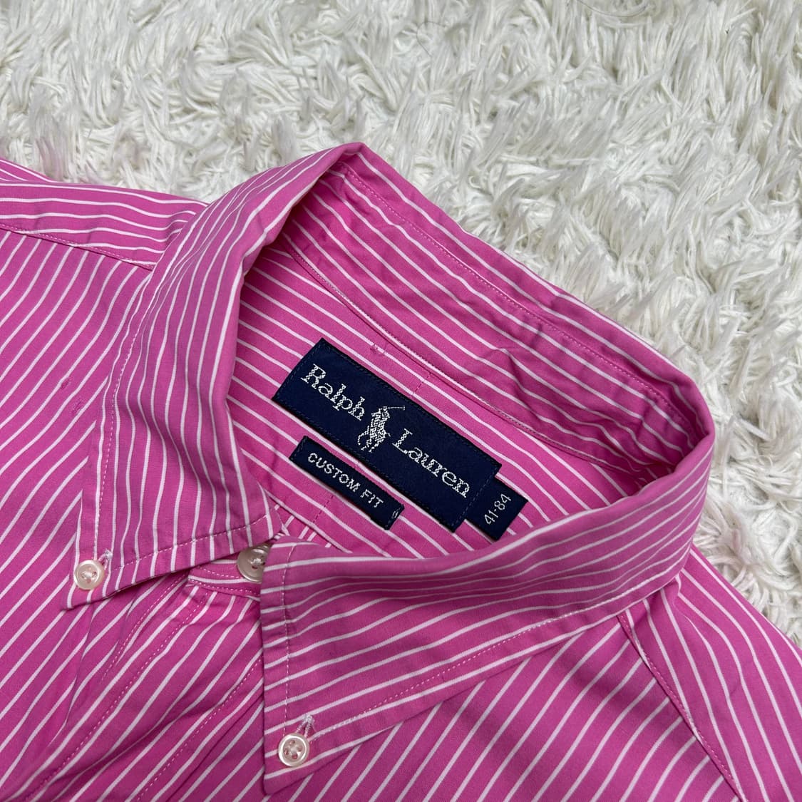 폴로 스트라이프 커스텀핏 셔츠 (M) 상품이미지4