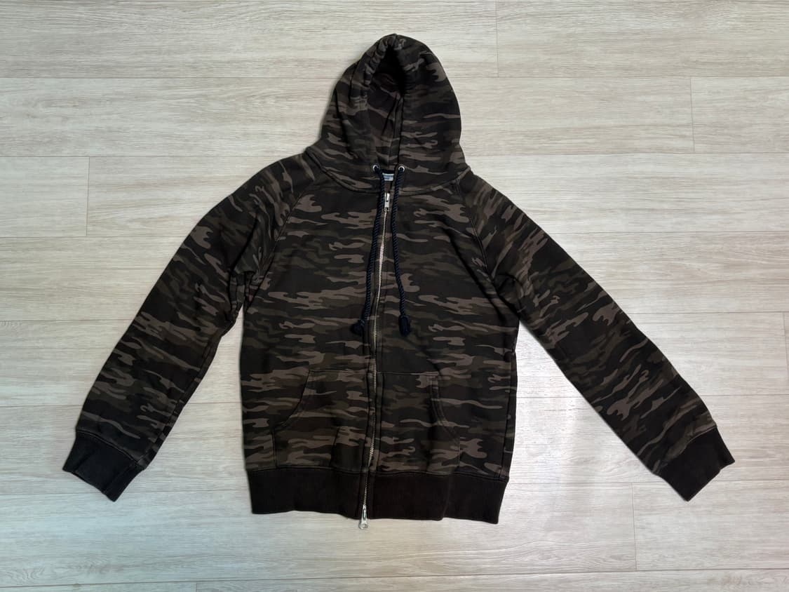 브라운 카모 후드집업 상품이미지1