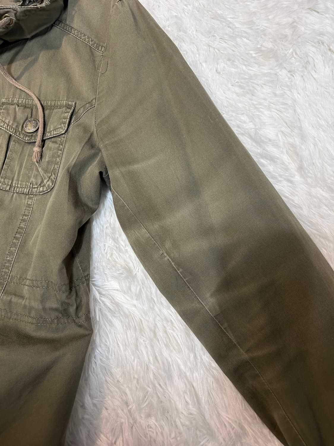 multi pocket high neck string parka 상품이미지4