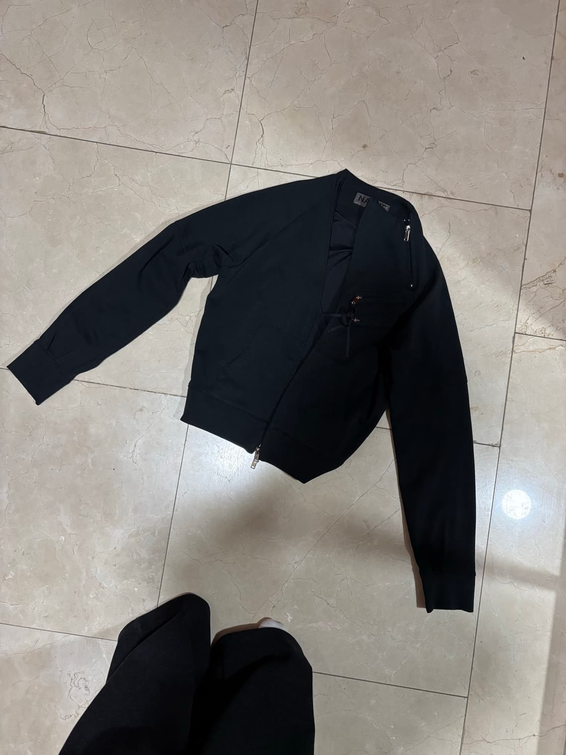 나체 zip detail track jesey black 상품이미지5