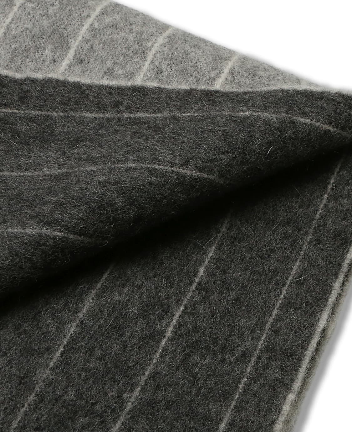 드레익스 [Drake's] 그레이 & 차콜 리버시플 스트라이프 머플러 상품이미지3