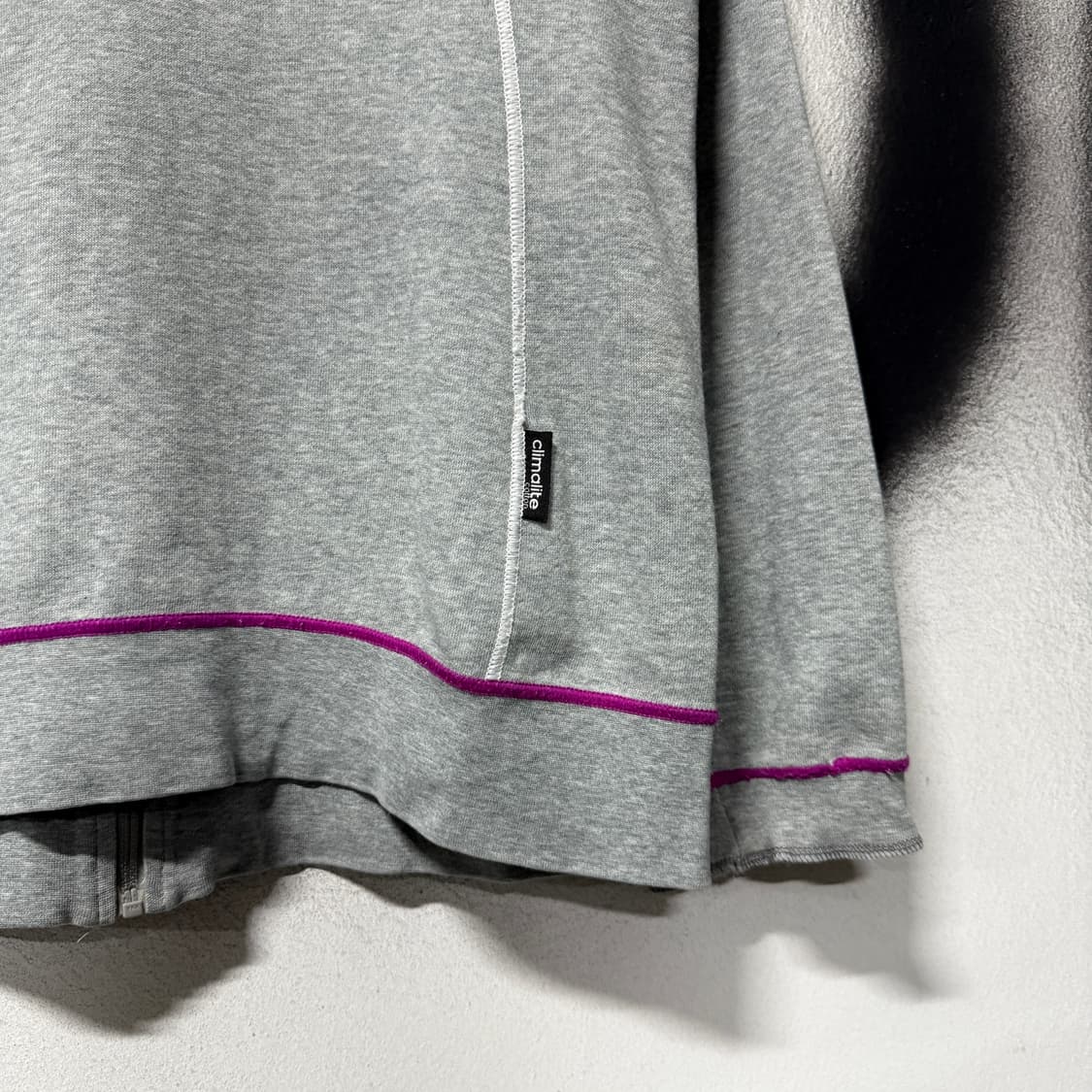 아디다스 00s 빅 프린팅 집업 후디 헤더 그레이 상품이미지5