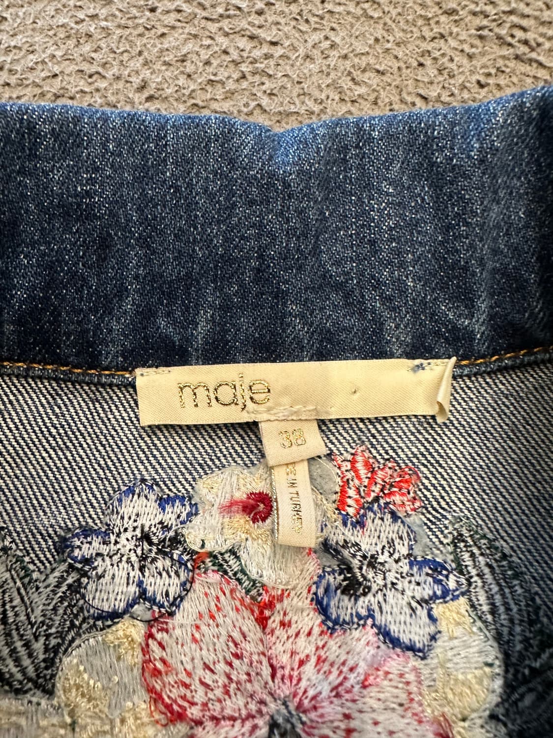 마쥬 비보 자수 크롭 데님 처분  상품이미지4