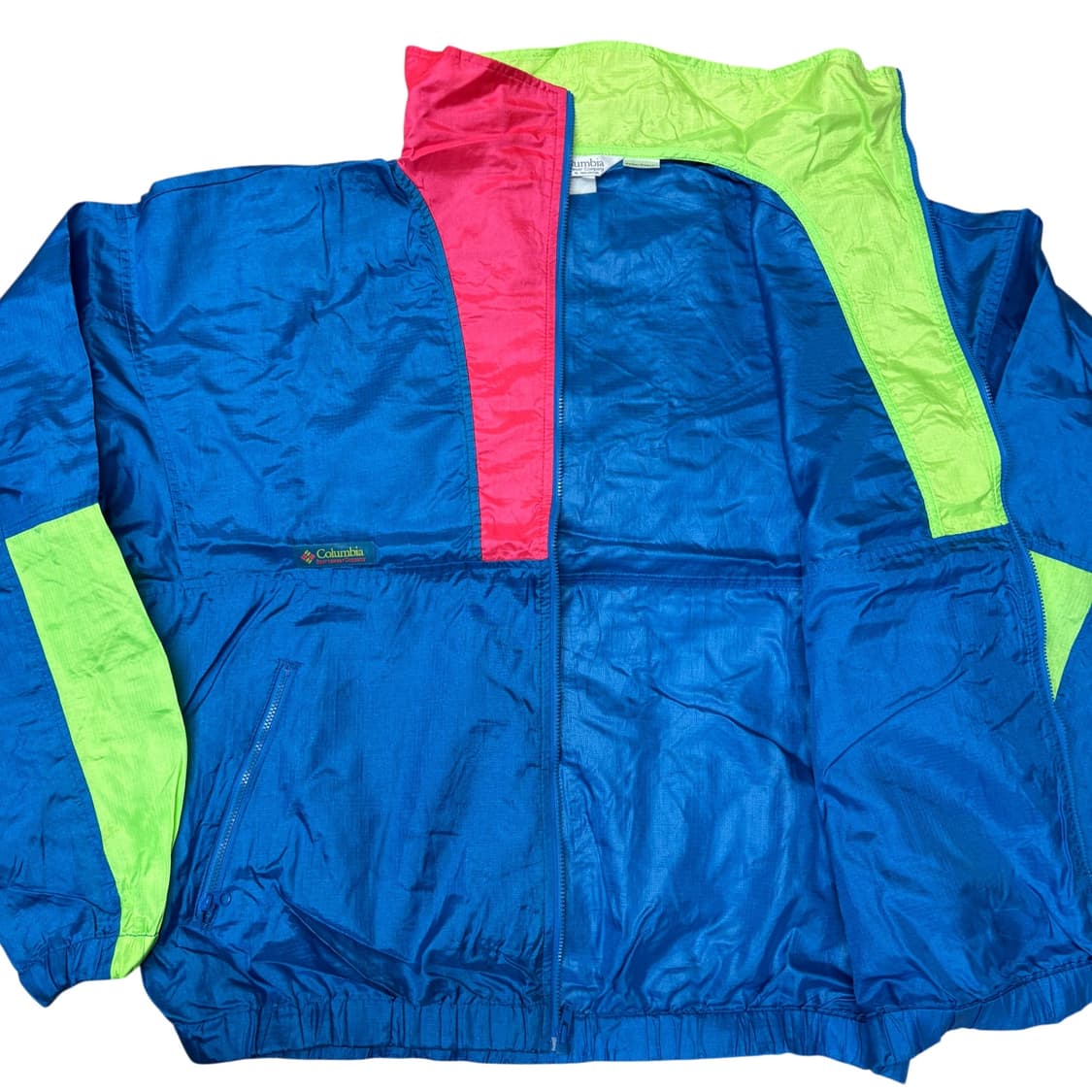 [M] 90s 콜럼비아 Columbia 컬러블록 나일론 자켓 윈드브레이커 상품이미지2