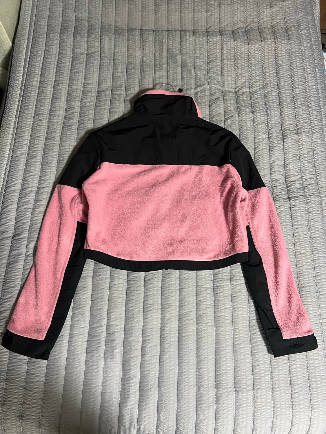 마뗑킴 플리스 크롭 트랙 점퍼 핑크 Free 상품이미지3