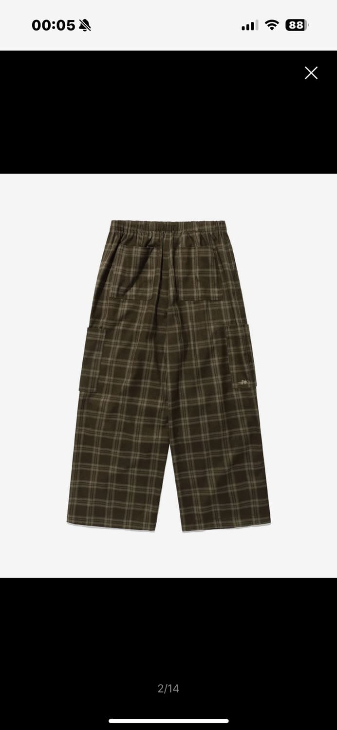 나이스고스트클럽 체크 카고 팬츠 상품이미지1