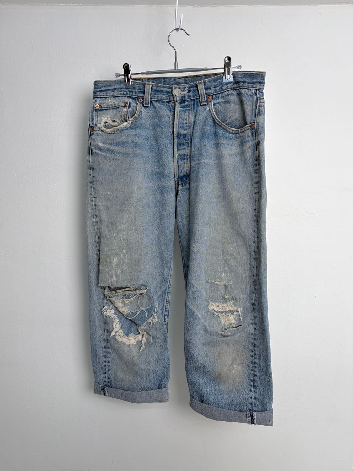 90s 리바이스 506 made in USA 7부 데님팬츠 상품이미지1