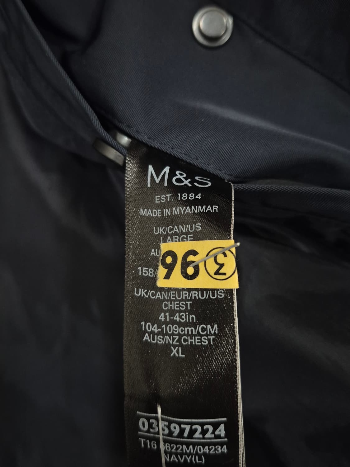 M&S 막스앤스펜서 바람막이 자켓 남성 100사이즈 상품이미지7