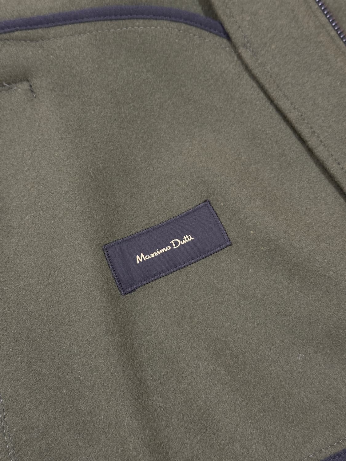 [새제품] 마시모두띠 울 100% 블루종 올리브 그린 XL 상품이미지3