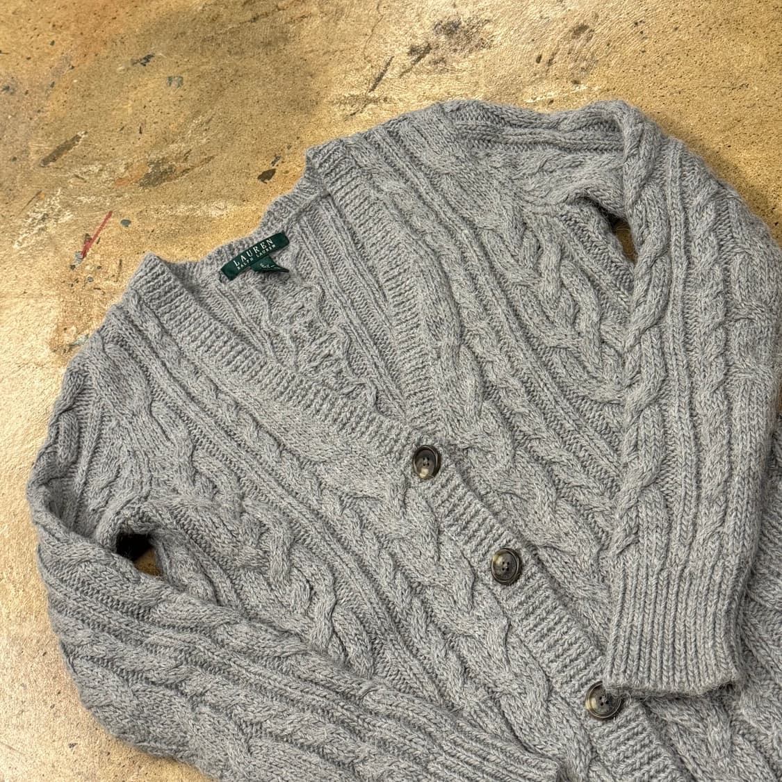 폴로 로렌 랄프로렌 꽈배기 브이넥 니트 가디건 원피스 상품이미지1