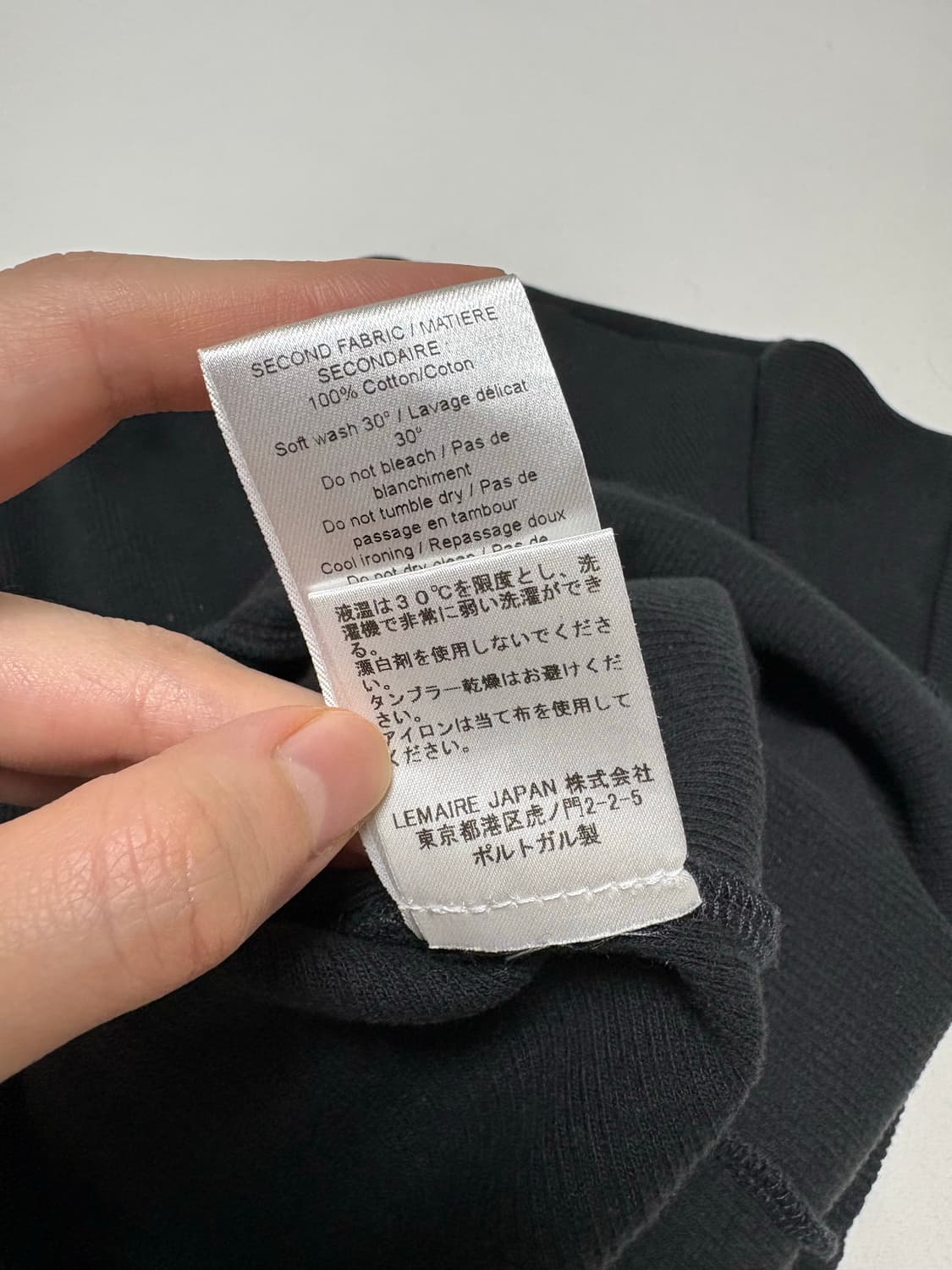 르메르 헨리 탑 반팔티 블랙 XS 상품이미지7