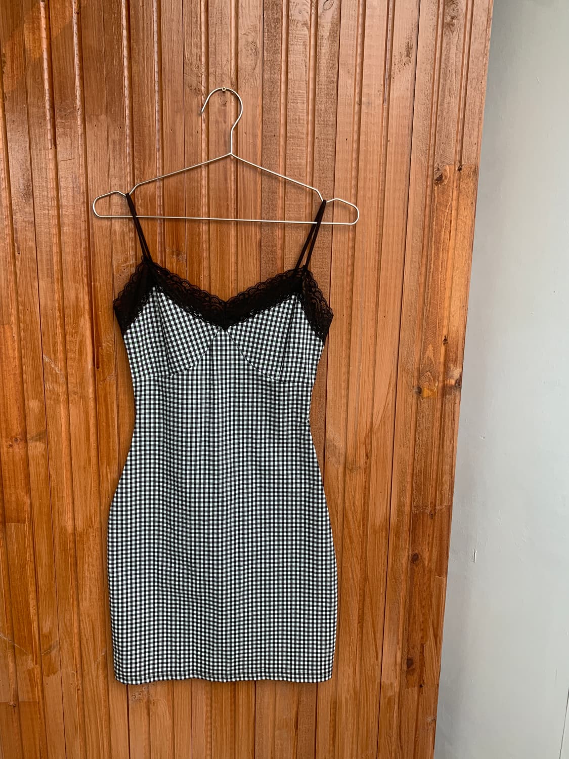 Check Lace Mini Dress 상품이미지4