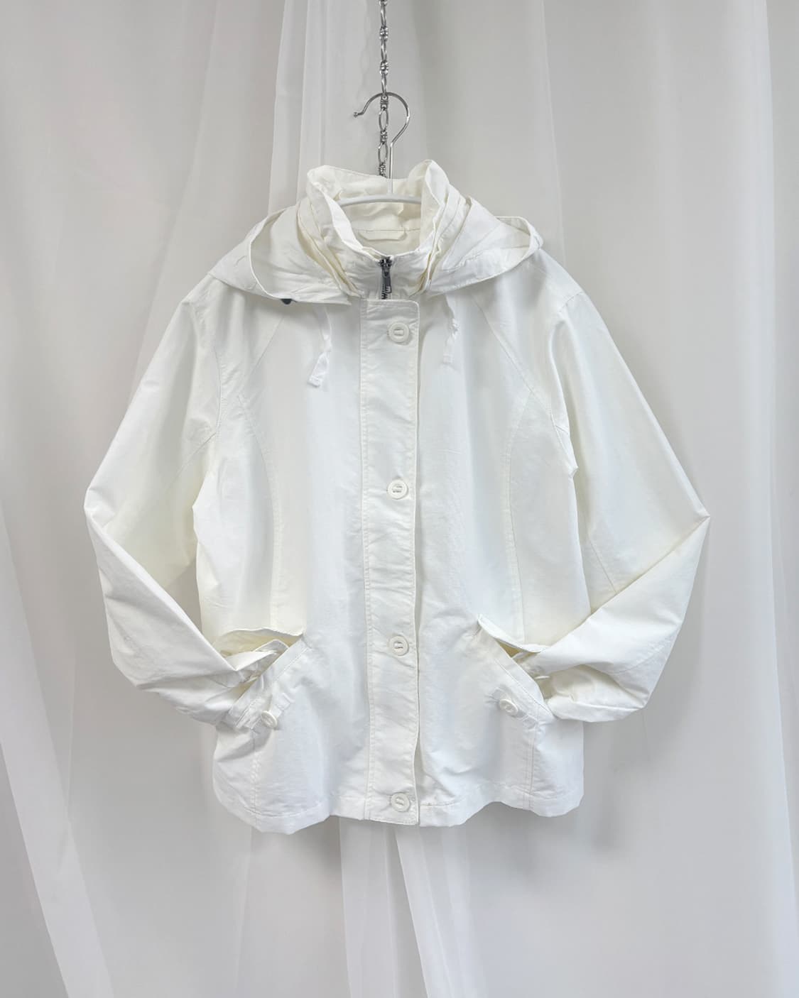 LAND'S END off-white hoodie windbreaker  상품이미지1