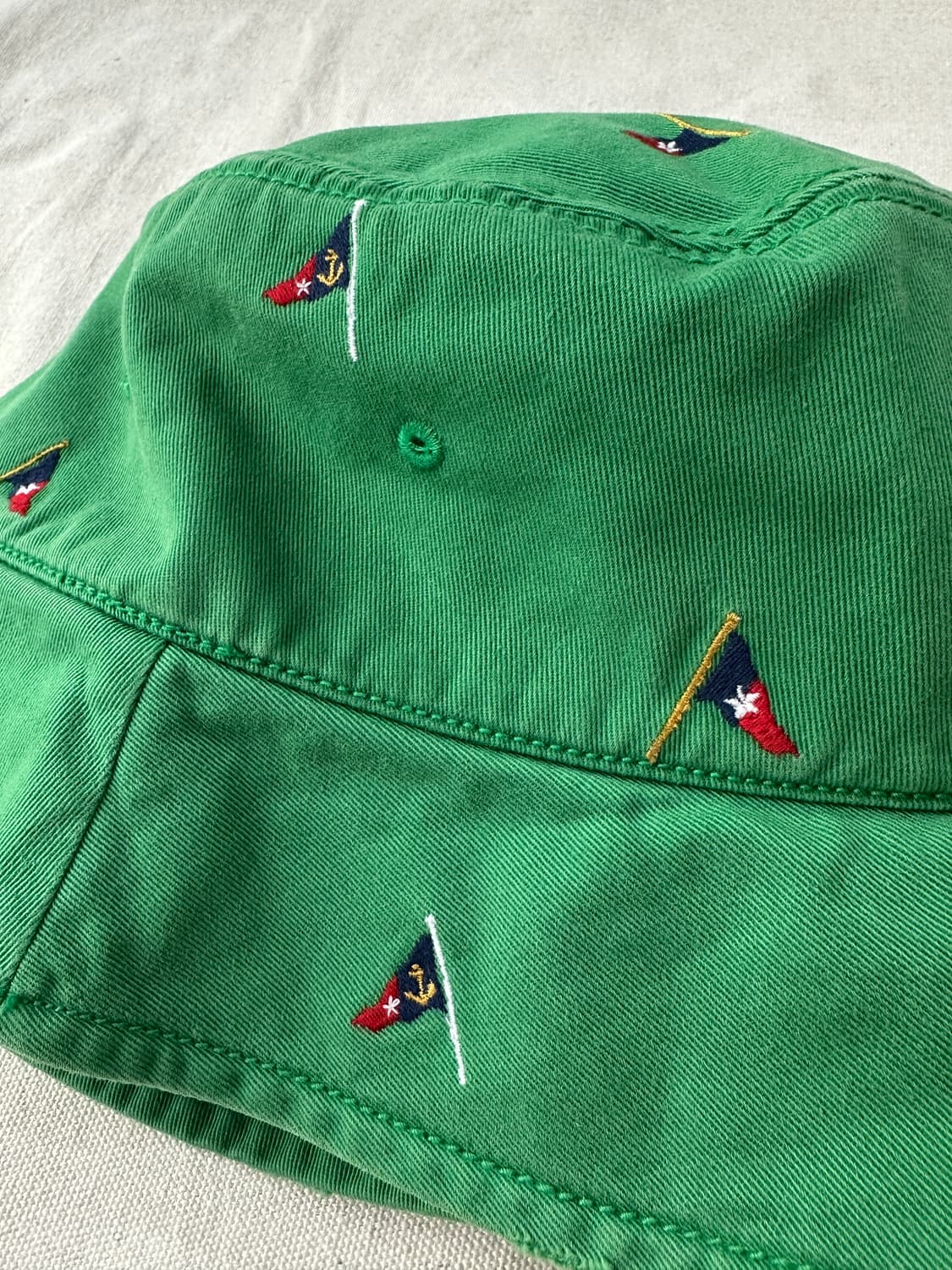 폴로 랄프로렌 요트 플래그 자수 버킷햇 그린 L/XL 상품이미지2