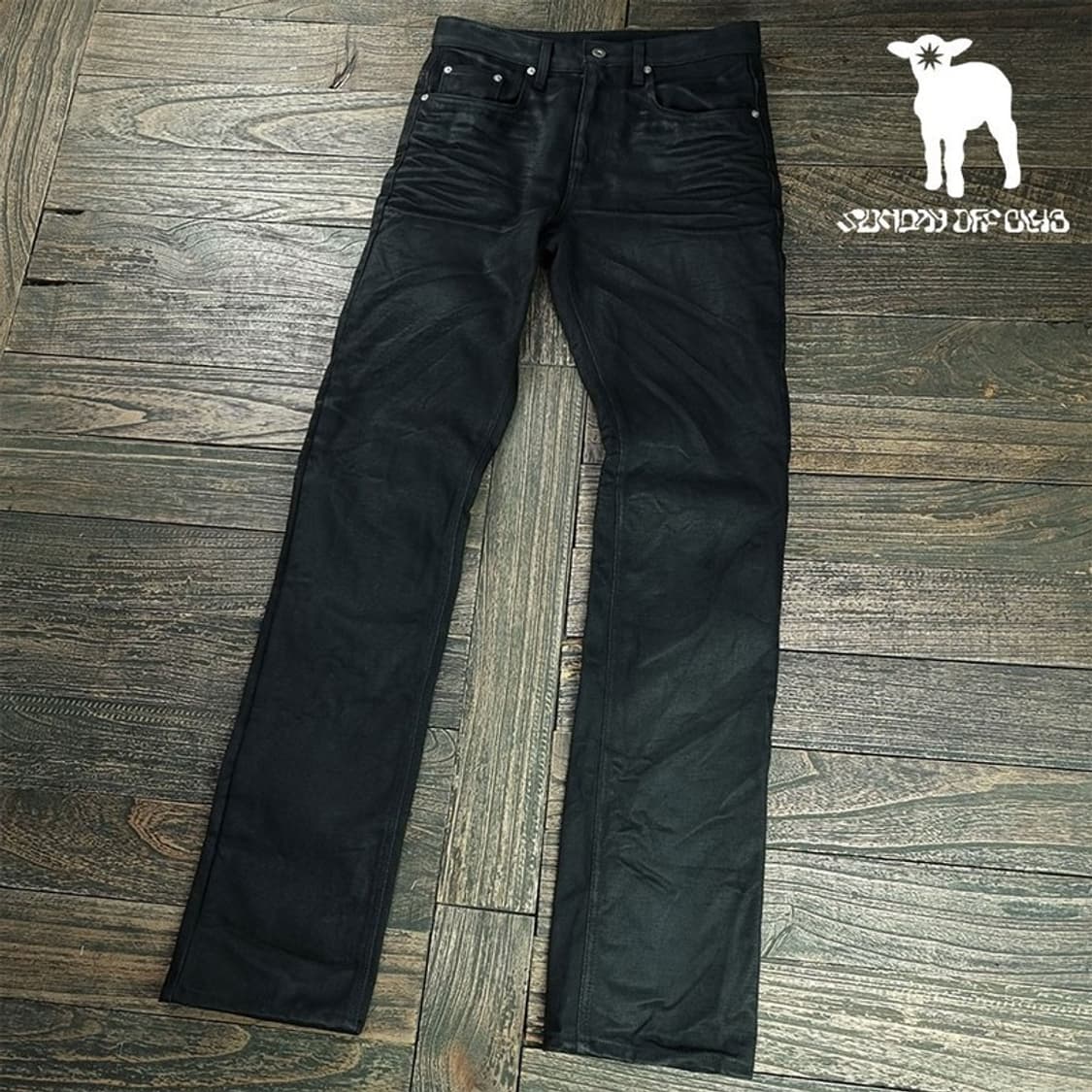 [선데이오프클럽] 왁스드 코딩 스트레이트 레그 진 코팅진 M20268 상품이미지1