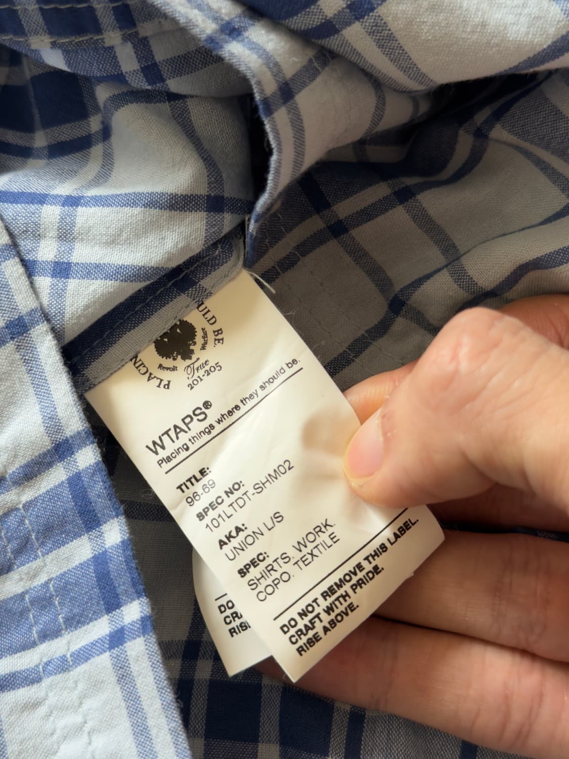 Wtaps blue check Shirt 상품이미지9