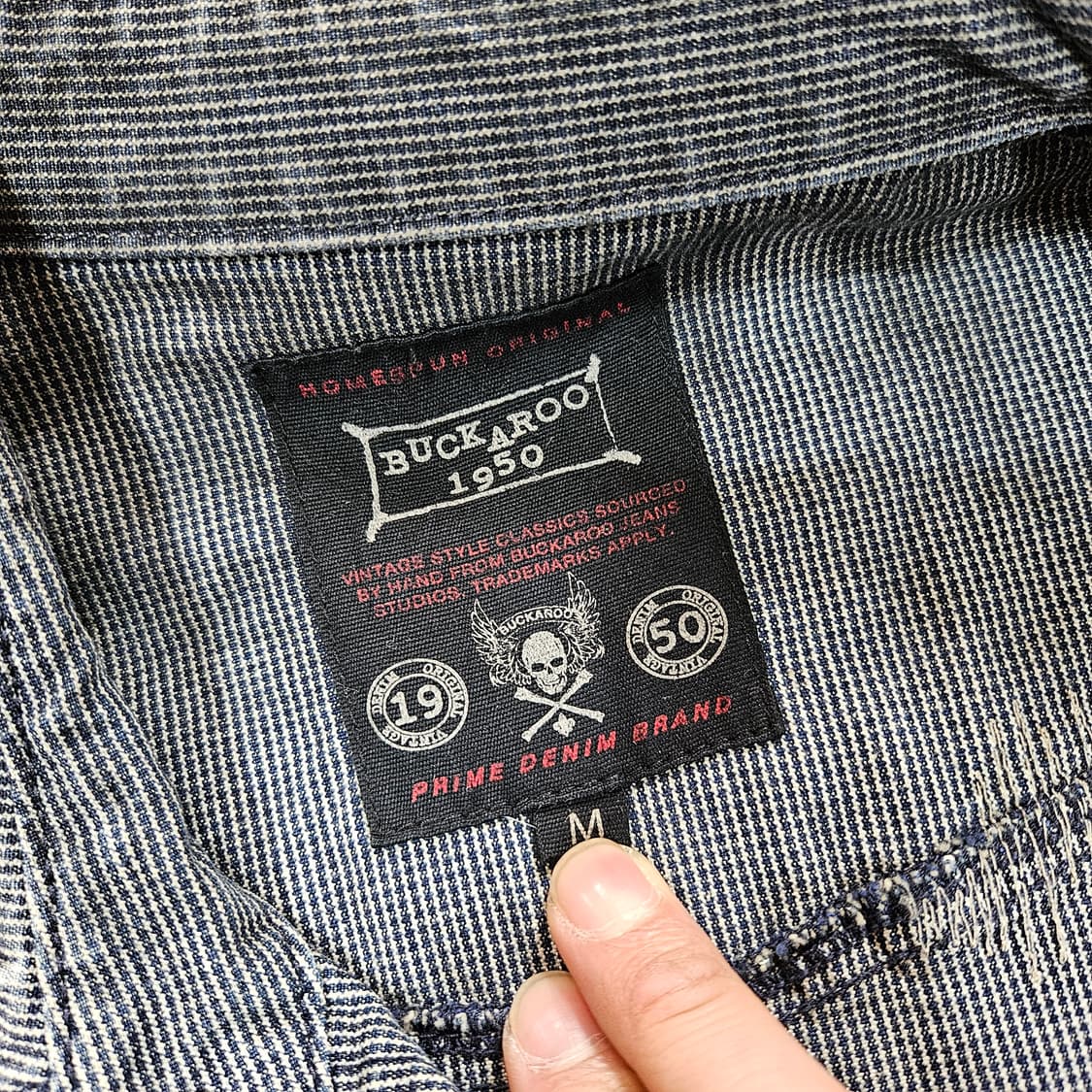 버커루1950 빈티지 워시드 패인팅 웨스턴 데님 셔츠 상품이미지10