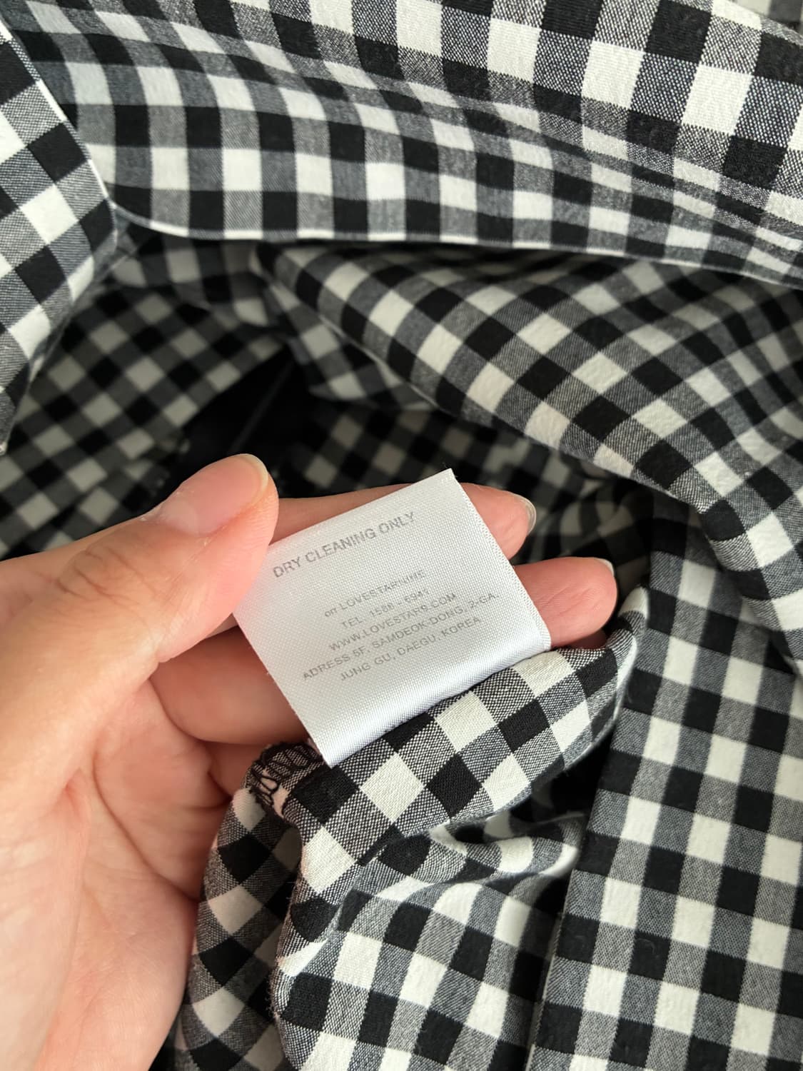 M) 오르 ORR 깅엄체크 원피스 블랙 상품이미지6