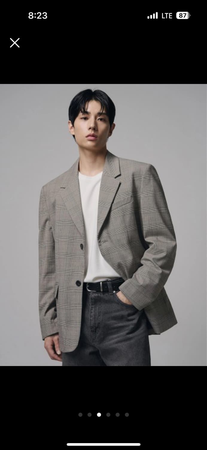 드로우핏 미니멀 체크 블레이저 상품이미지3