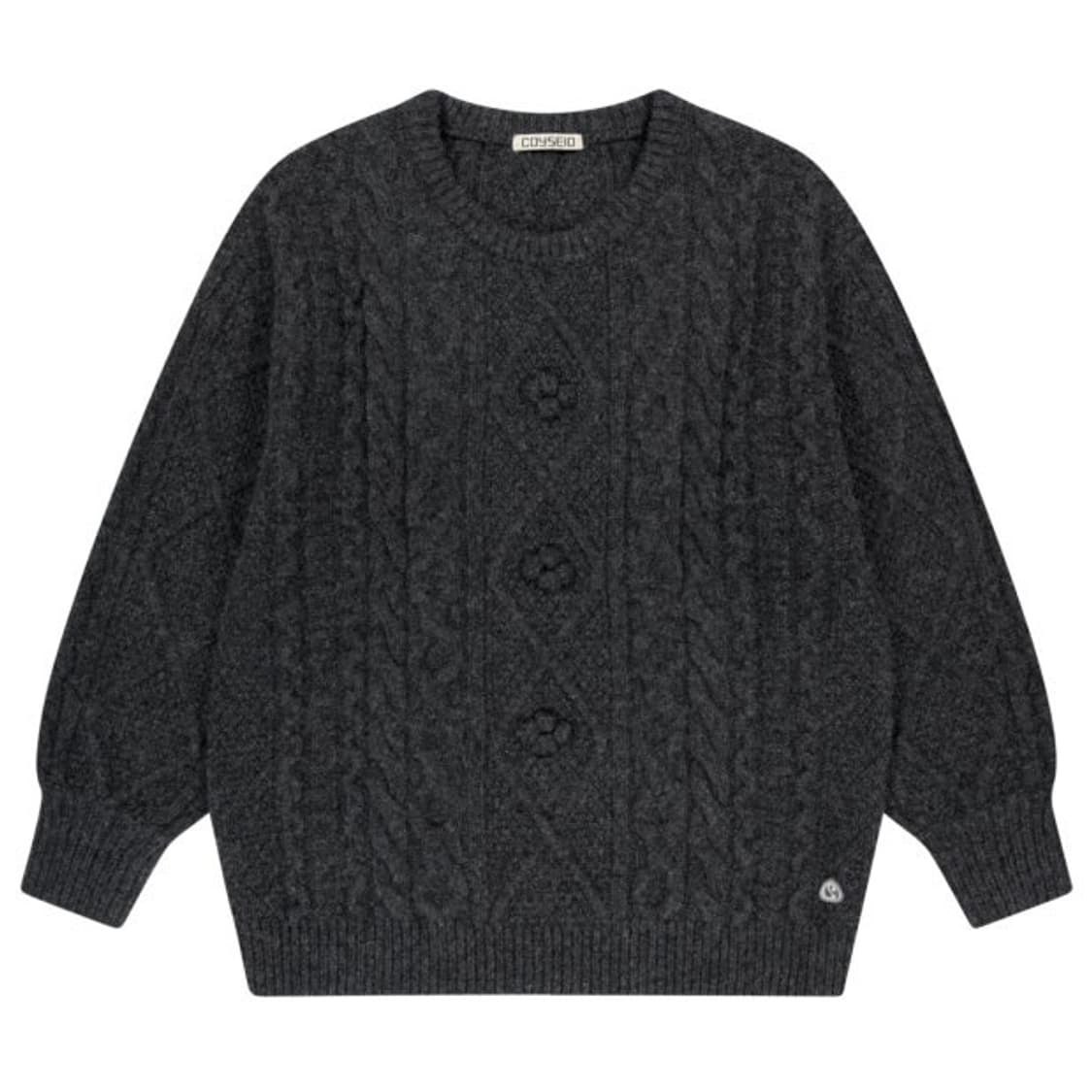 Coyseio 코이세이오 폼폼 니트 차콜 상품이미지1