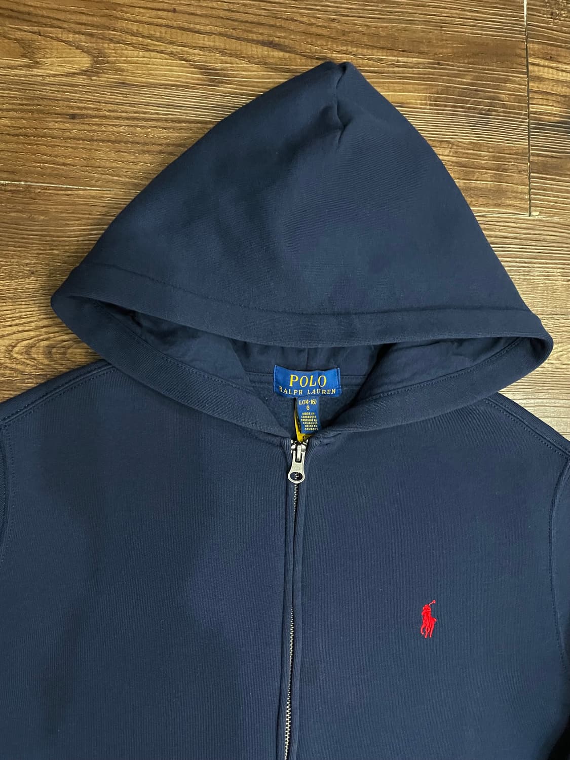폴로 랄프로렌 네이비 후드집업 상품이미지2